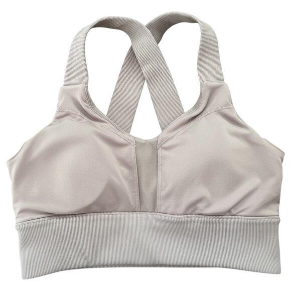 ALO Yoga Emulate Bra Silver Cloud Ribbed Crossback M - Picture 3 of 8